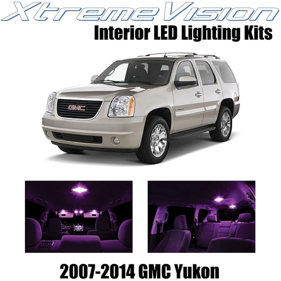 XtremeVision Interior LED for GMC Yukon 2007-2014 12 pcs Pink Interior LED Kit + Installation Tool