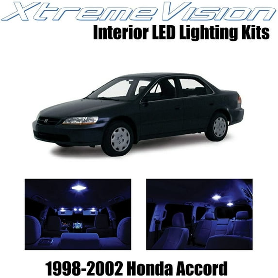 XtremeVision Interior LED for Honda Accord 1998-2002 12 pcs Blue Interior LED Kit + Installation Tool
