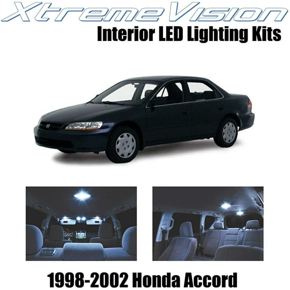 XtremeVision Interior LED for Honda Accord 1998-2002 12 pcs Cool White Interior LED Kit + Installation Tool