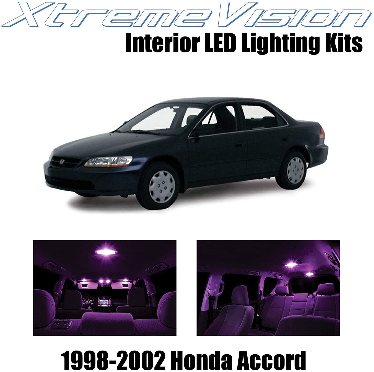 XtremeVision Pink Interior LED Kit For Honda Accord 1994-1997 - 10 Piece Plug & Play Bulbs + Installation Tool - View #2