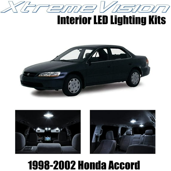 XtremeVision Interior LED for Honda Accord 1998-2002 12 pcs Pure White Interior LED Kit + Installation Tool