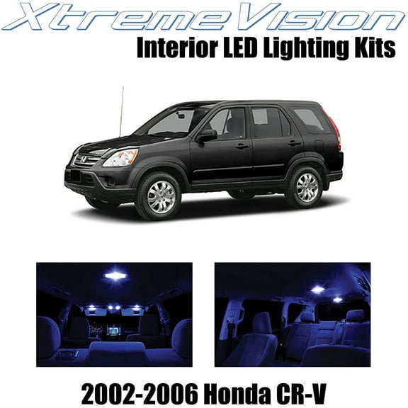 XtremeVision Interior LED for Honda CR-V 2002-2006 12 pcs Blue Interior LED Kit + Installation Tool