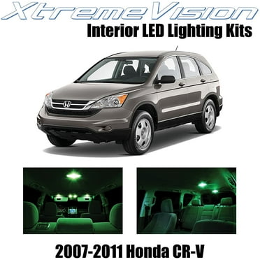 XtremeVision Interior LED for Honda CR-V 2007-2011 8 pcs Green Interior LED Kit + Installation Tool