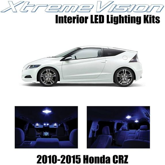 XtremeVision Interior LED for Honda CR-Z 2010-2015 9 pcs Blue Interior LED Kit + Installation Tool Tool