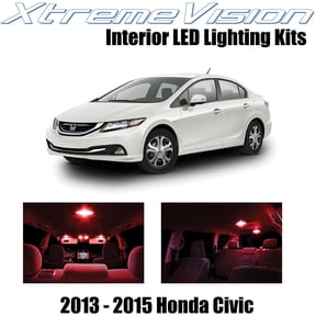 XtremeVision Interior LED for Honda Civic 2013-2015 8 pcs Red Interior LED Kit + Installation Tool