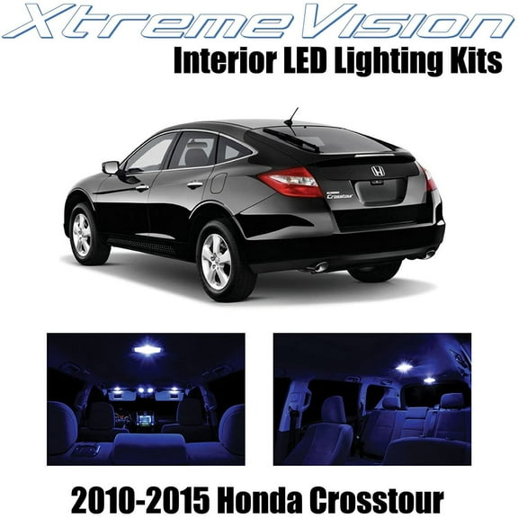 XtremeVision Interior LED for Honda Crosstour 2010-2015 7 pcs Blue Interior LED Kit + Installation Tool