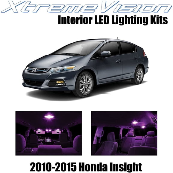 XtremeVision Interior LED for Honda Insight 2010-2015 3 pcs Pink Interior LED Kit + Installation Tool