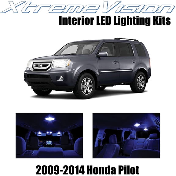 XtremeVision Interior LED for Honda Pilot 2009-2014 16 pcs Blue Interior LED Kit + Installation Tool