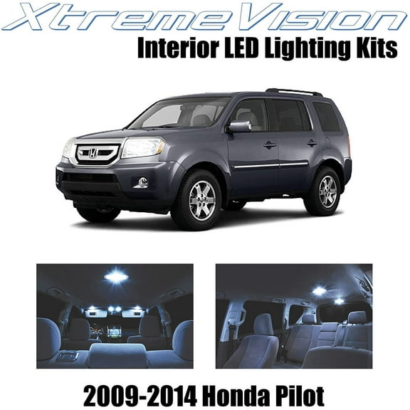 XtremeVision Interior LED for Honda Pilot 2009-2014 16 pcs Cool White Interior LED Kit + Installation Tool