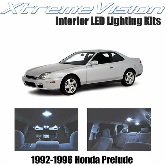 XtremeVision Interior LED for Honda Prelude 1992-1996 2 Pieces Cool White Interior LED Kit + Installation Tool