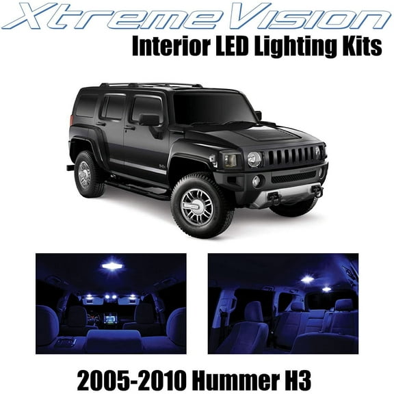 XtremeVision Interior LED for Hummer H3 2005-2010 15 pcs Blue Interior LED Kit + Installation Tool