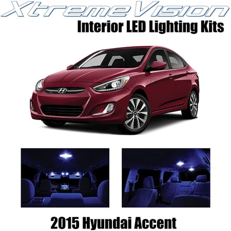 XtremeVision Interior LED for Hyundai Accent 2015+ 6 pcs Blue Interior LED Kit + Installation Tool