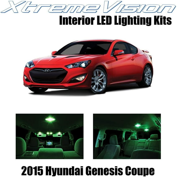 XtremeVision Interior LED for Hyundai Genesis 2015+ 8 pcs Green Interior LED Kit + Installation Tool Tool