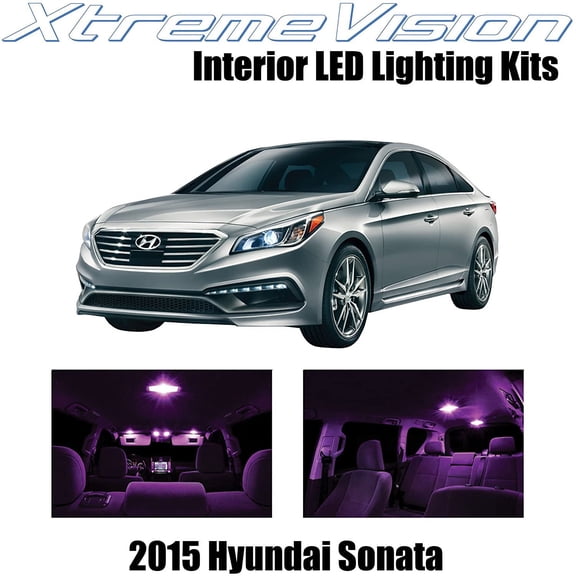 XtremeVision Interior LED for Hyundai Sonata 2015+ 5 pcs Pink Interior LED Kit + Installation Tool