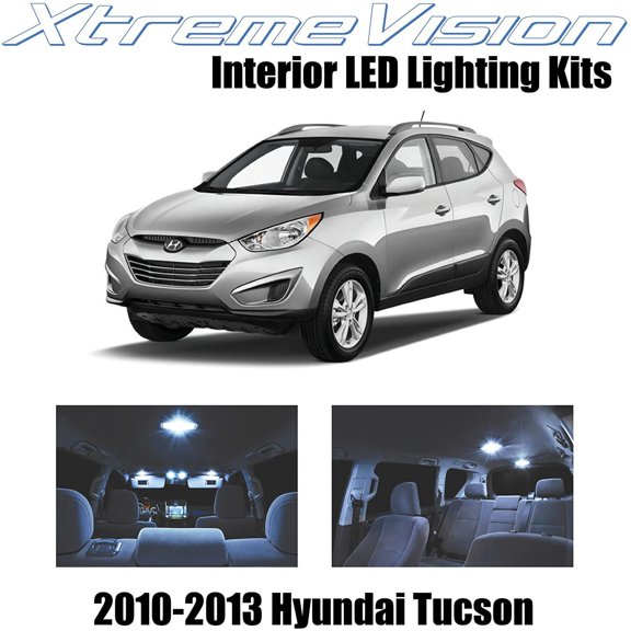 XtremeVision Interior LED for Hyundai Tucson 2010-2013 7 pcs Cool White Interior LED Kit + Installation Tool