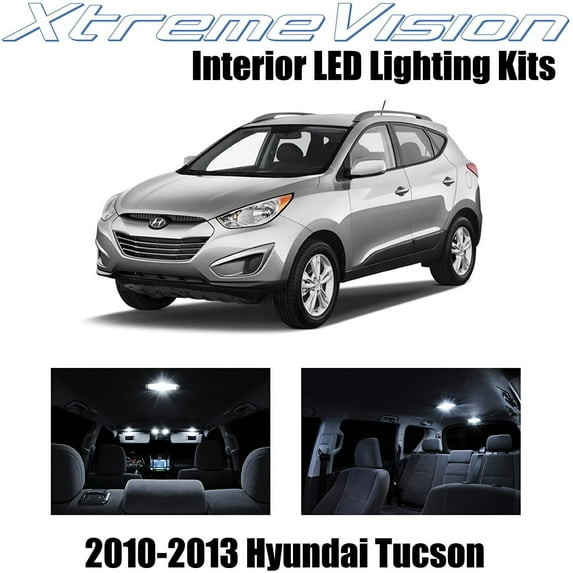 XtremeVision Interior LED for Hyundai Tucson 2010-2013 7 pcs Pure White Interior LED Kit + Installation Tool