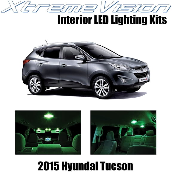 XtremeVision Interior LED for Hyundai Tucson 2015+ 8 pcs Green Interior LED Kit + Installation Tool Tool