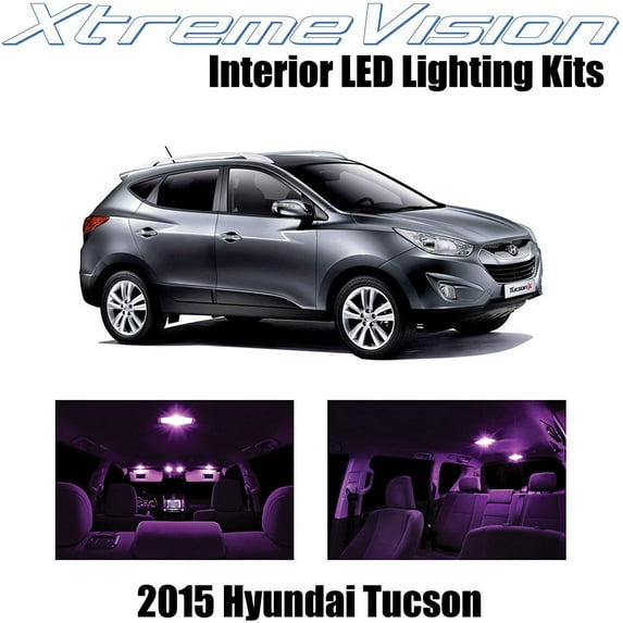 XtremeVision Interior LED for Hyundai Tucson 2015+ 8 pcs Pink Interior LED Kit + Installation Tool Tool
