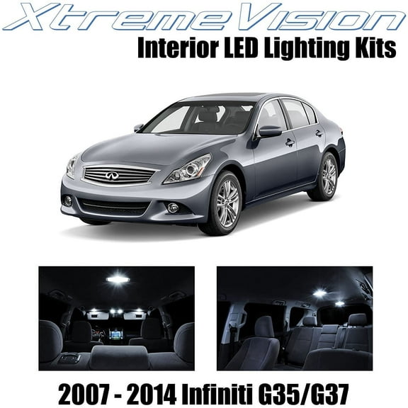 XtremeVision Interior LED for Infiniti G35 G37 Sedan 2007-2014 10 pcs Pure White Interior LED Kit + Installation Tool