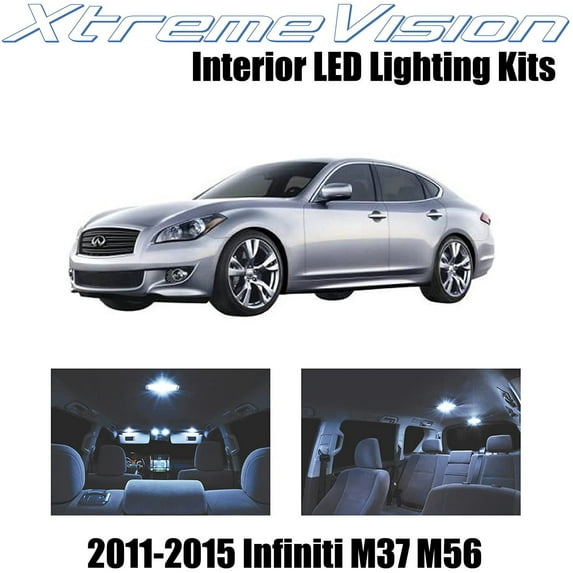 XtremeVision Interior LED for Infiniti M37 M56 2011-2015 10 pcs Cool White Interior LED Kit + Installation Tool