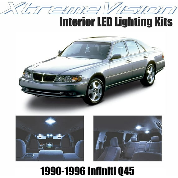 XtremeVision Interior LED for Infiniti Q45 1990-1996 8 Pieces Cool White Interior LED Kit + Installation Tool