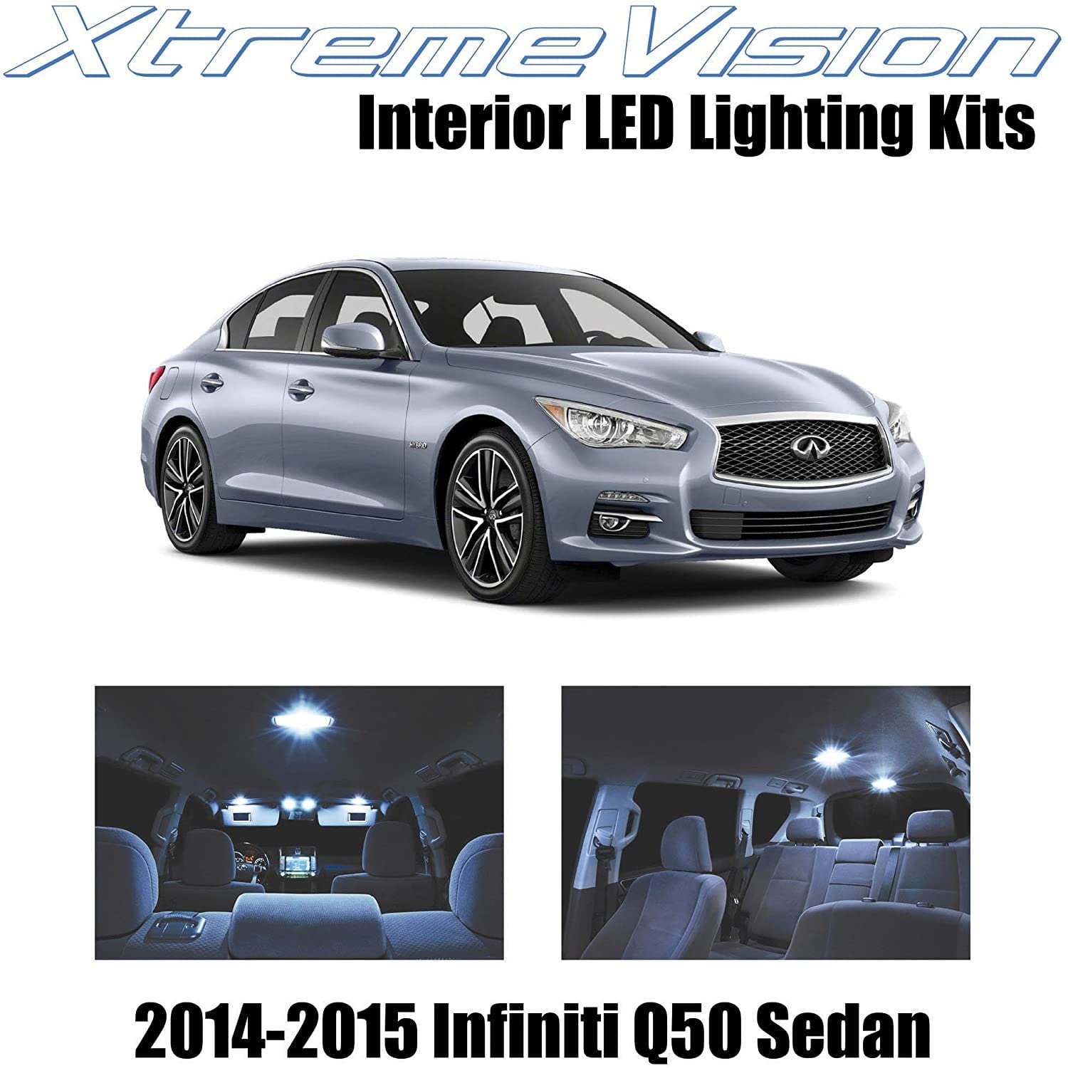 17x White LED Lights Interior Package Kit For 2014-2019