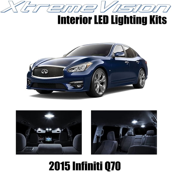 XtremeVision Interior LED for Infiniti Q70 2015+ 13 pcs Pure White Interior LED Kit + Installation Tool