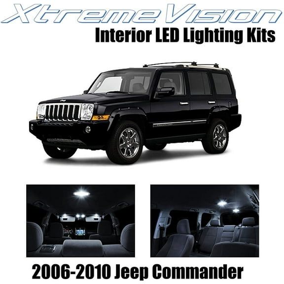 XtremeVision Interior LED for Jeep Commander 2006-2010 6 pcs Pure White Interior LED Kit + Installation Tool