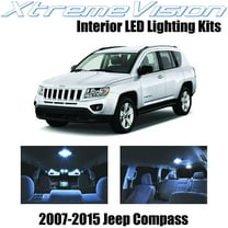 XtremeVision Interior LED for Jeep Compass 2007-2015 4 pcs Cool White Interior LED Kit   Installation Tool