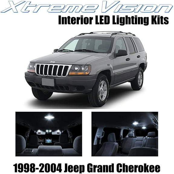 XtremeVision Interior LED for Jeep Grand Cherokee 1998-2004 12 pcs Pure White Interior LED Kit + Installation Tool