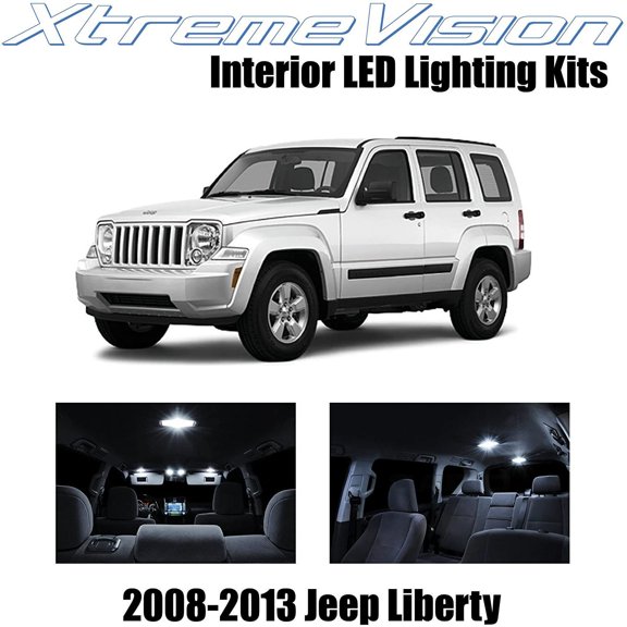 XtremeVision Interior LED for Jeep Liberty 2008-2013 9 pcs Pure White Interior LED Kit + Installation Tool Tool