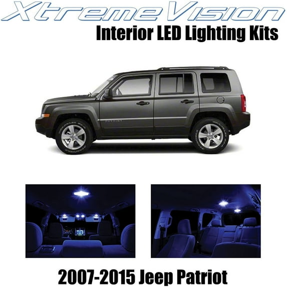 XtremeVision Interior LED for Jeep Patriot 2007-2015 6 pcs Blue Interior LED Kit + Installation Tool