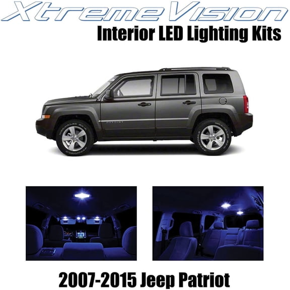 XtremeVision Interior LED for Jeep Patriot 2007-2015 6 pcs Blue Interior LED Kit + Installation Tool