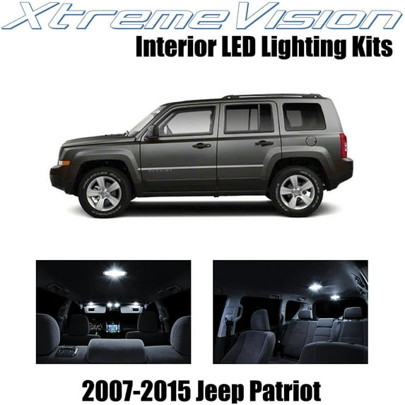 XtremeVision Interior LED for Jeep Patriot 2007-2015 6 pcs Pure White Interior LED Kit + Installation Tool