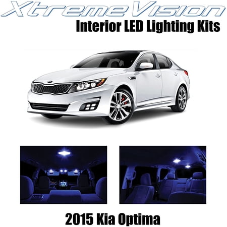 XtremeVision Interior LED for Kia Optima 2015+ 9 pcs Blue Interior LED Kit + Installation Tool Tool