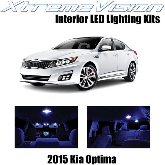 XtremeVision Interior LED for Kia Optima 2015+ 9 pcs Blue Interior LED Kit + Installation Tool Tool