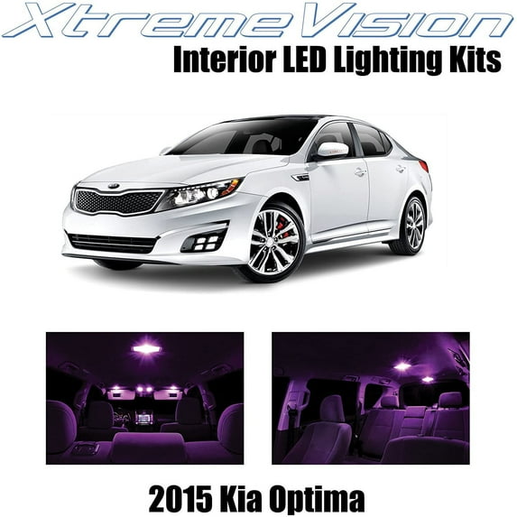 XtremeVision Interior LED for Kia Optima 2015+ 9 pcs Pink Interior LED Kit + Installation Tool Tool