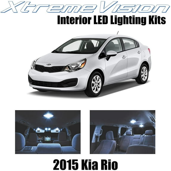 XtremeVision Interior LED for Kia Rio 2015+ 8 pcs Cool White Interior LED Kit + Installation Tool