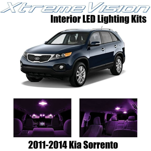 XtremeVision Interior LED for Kia Sorento 2011-2014 8 pcs Pink Interior LED Kit + Installation Tool