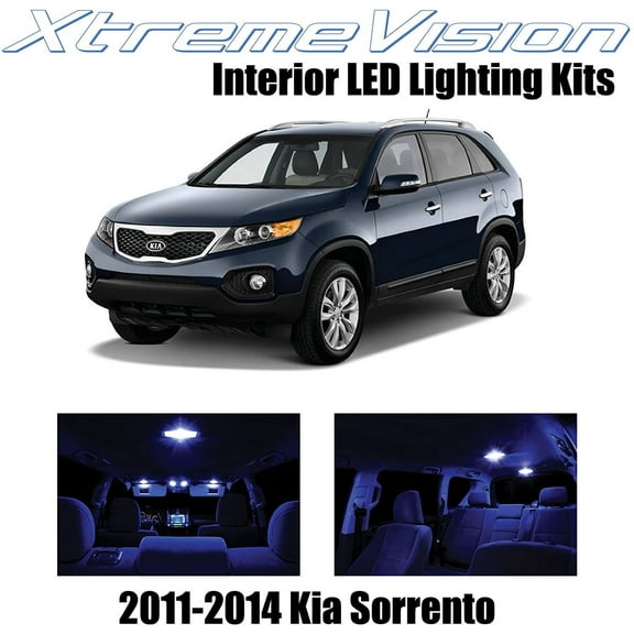 XtremeVision Interior LED for Kia Sorento 2011-2014 8 pcs Red Interior LED Kit + Installation Tool
