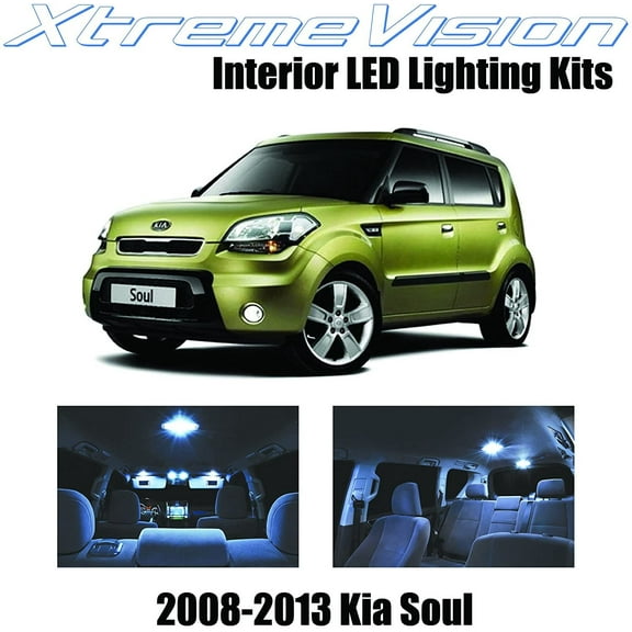 XtremeVision Interior LED for Kia Soul 2008-2013 4 Pieces Cool White Interior LED Kit + Installation Tool