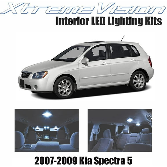 XtremeVision Interior LED for Kia Spectra 5 2007-2009 3 Pieces Cool White Interior LED Kit + Installation Tool
