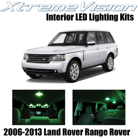 XtremeVision Interior LED for Land Rover Range Rover 2006-2013 14 pcs Green Interior LED Kit + Installation Tool