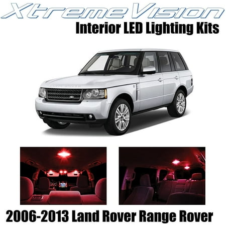 XtremeVision Interior LED for Land Rover Range Rover 2006-2013 14 pcs Red Interior LED Kit + Installation Tool