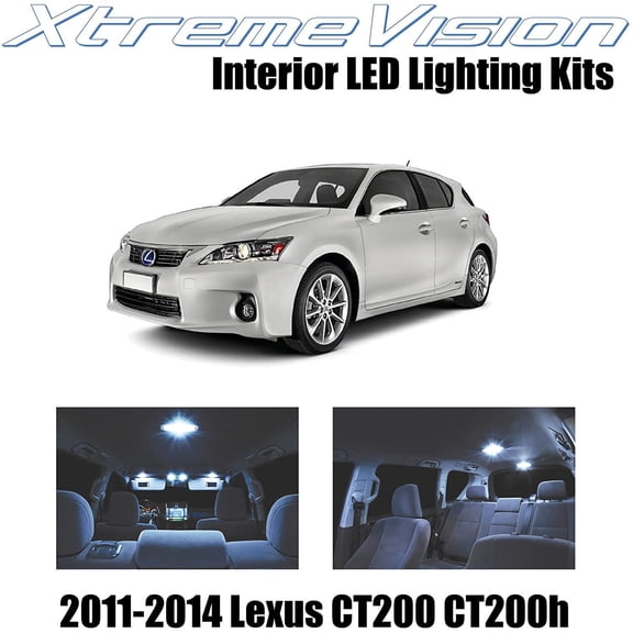 XtremeVision Interior LED for Lexus CT200h CT200 2011-2014 8 pcs Cool White Interior LED Kit + Installation Tool