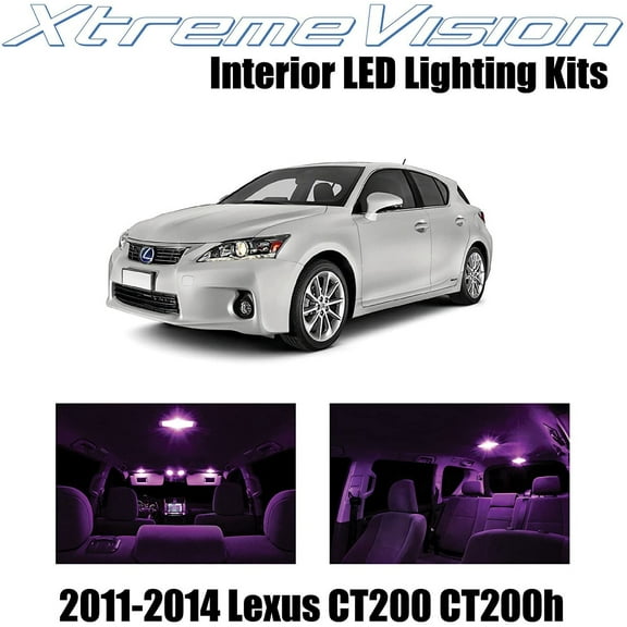XtremeVision Interior LED for Lexus CT200h CT200 2011-2014 8 pcs Pink Interior LED Kit + Installation Tool
