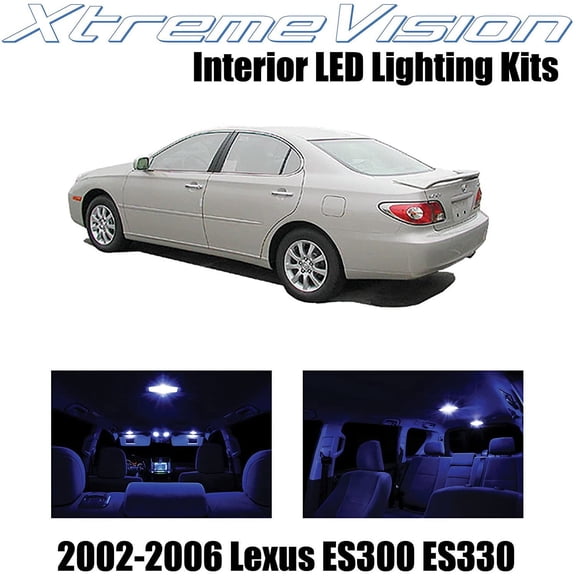 XtremeVision Interior LED for Lexus ES300 ES330 2002-2006 7 pcs Blue Interior LED Kit + Installation Tool