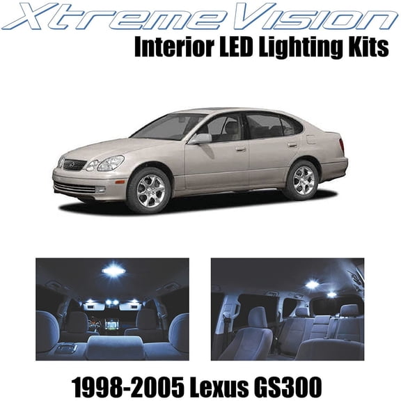 XtremeVision Interior LED for Lexus GS300 GS400 GS430 1998-2005 12 pcs Cool White Interior LED Kit + Installation Tool Tool