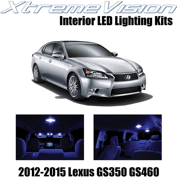 XtremeVision Interior LED for Lexus GS350 GS460 350 460 2012-2015 7 pcs Blue Interior LED Kit + Installation Tool