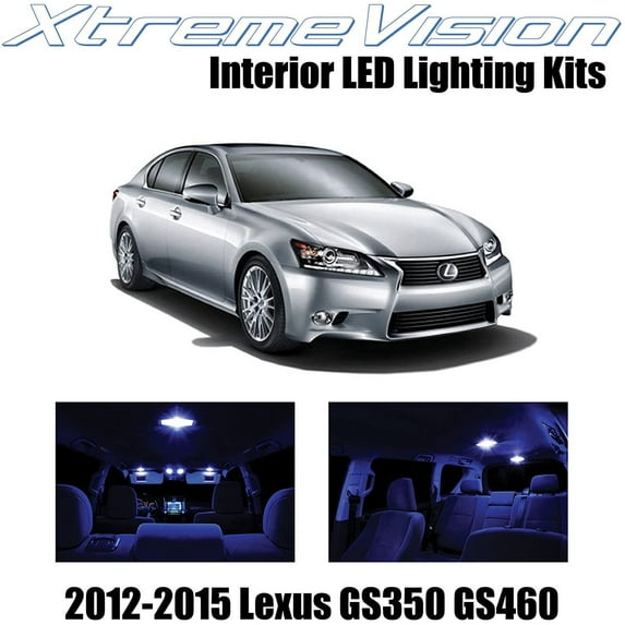 XtremeVision Interior LED for Lexus GS350 GS460 350 460 2012-2015 7 pcs Blue Interior LED Kit + Installation Tool